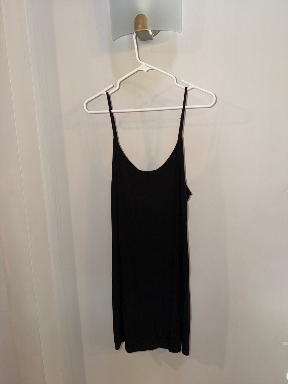 Black Spaghetti Strap Slip Dress